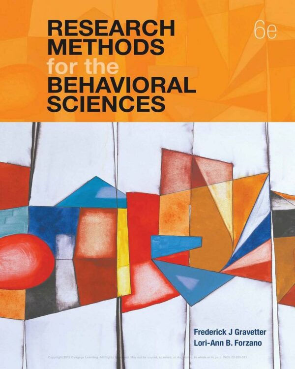 Research Methods for the Behavioral Sciences 6th Edition